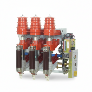 FKRN12-12D indoor 12kV pneumatic load break switch and fuse combination for transformer protection.