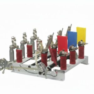 FN7-12DXLRAF indoor 12kV high voltage load break switch with motorized operator and impact fuse combination.