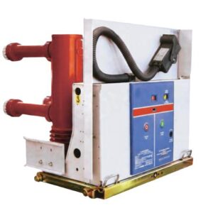 VS1-24 indoor high voltage vacuum circuit breaker with red common insulated cylinders on white background.