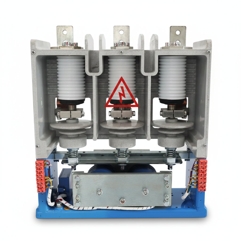 CKG4-12 high voltage AC vacuum contactor for 12kV power systems with 1250A rated current.