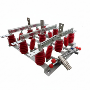 GN19-12 indoor high voltage three-phase isolation knife switch 12kV 60Hz for circuit disconnection.