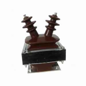 JDZ-10Q 10kV indoor dry-type single phase voltage transformer with brown insulators.