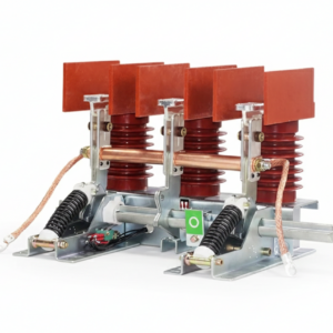 JN15-12 series 12kV indoor high voltage earthing switch with red insulation covers for KYN28 switchgear.