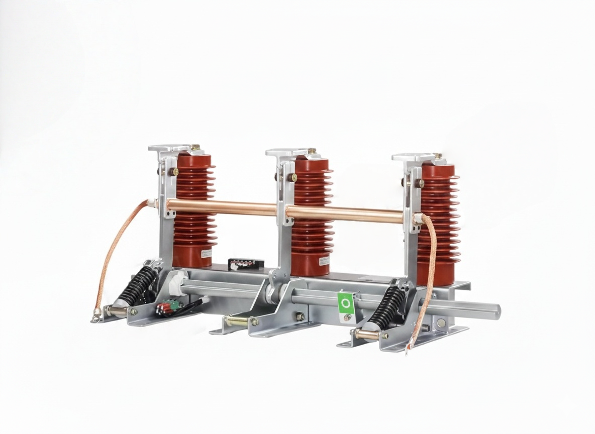 JN15-24/31.5 indoor high voltage AC grounding switch with 24kV rated voltage and silver-plated copper blades.