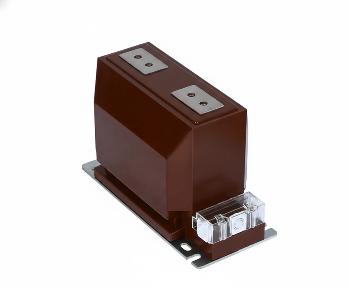LZZBJ9-10 indoor post-type epoxy resin cast current transformer for 10kV switchgear.
